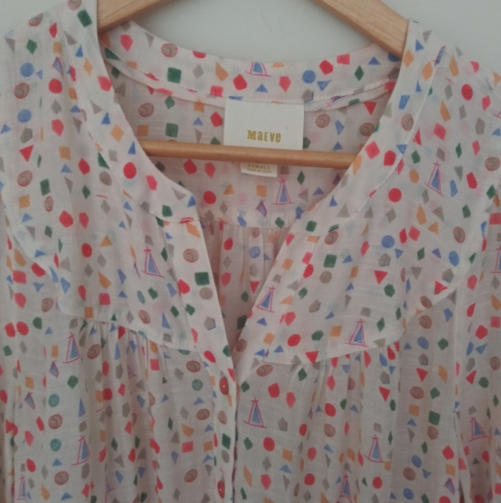 Anthropologie Maeve Peplum blouse Size XS - Picture 2 of 9
